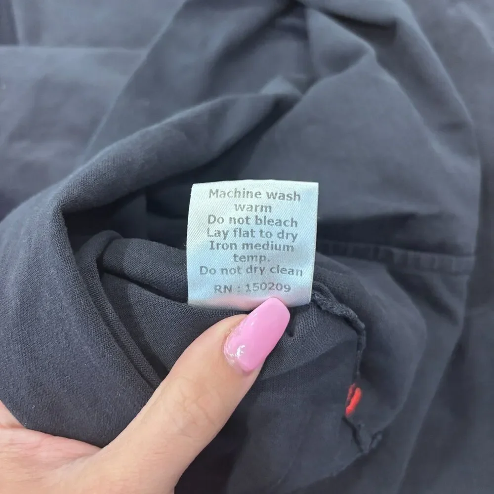 La Ligne New York Andie Dress Washed Out Black Organic Cotton XS $225 NO BELT